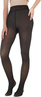 EXQUISLIFE Fleece Lined Tights Sheer Women - Fake Translucent Warm Pantyhose Leggings Sheer Thick Tights, for Winter