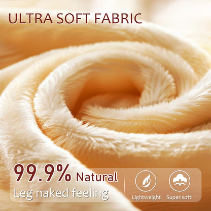 EXQUISLIFE Fleece Lined Tights Sheer Women - Fake Translucent Warm Pantyhose Leggings Sheer Thick Tights, for Winter
